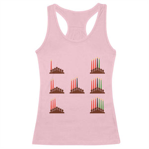 Kwanzaa Kinara Seven Candles African American Holiday Racerback Tank Top TS11 Light Pink Print Your Wear