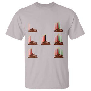 Kwanzaa Kinara Seven Candles African American Holiday T Shirt TS11 Ice Gray Print Your Wear