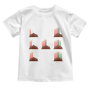 Kwanzaa Kinara Seven Candles African American Holiday Toddler T Shirt TS11 White Print Your Wear