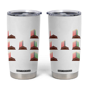 Kwanzaa Kinara Seven Candles African American Holiday Tumbler Cup TS11 White Print Your Wear