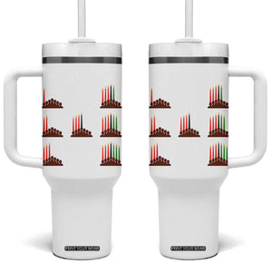 Kwanzaa Kinara Seven Candles African American Holiday Tumbler With Handle TS11 One Size: 40 oz White Print Your Wear