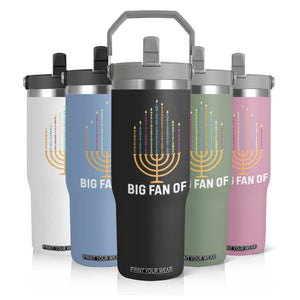 Hanukkah Human Rights Flip Straw Tumbler Big Fan Of Democracy Immigrants And Refugees TS11 Print Your Wear