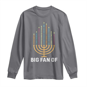Hanukkah Human Rights Long Sleeve Shirt Big Fan Of Democracy Immigrants And Refugees TS11 Charcoal Print Your Wear