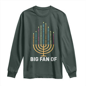 Hanukkah Human Rights Long Sleeve Shirt Big Fan Of Democracy Immigrants And Refugees TS11 Dark Forest Green Print Your Wear