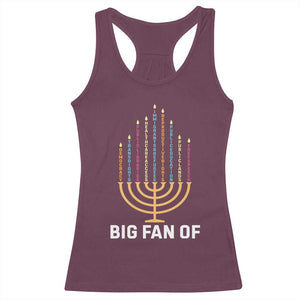 Hanukkah Human Rights Racerback Tank Top Big Fan Of Democracy Immigrants And Refugees TS11 Maroon Print Your Wear
