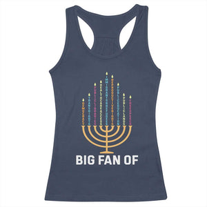 Hanukkah Human Rights Racerback Tank Top Big Fan Of Democracy Immigrants And Refugees TS11 Navy Print Your Wear