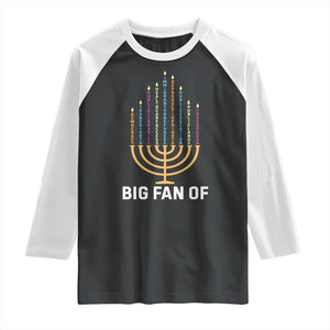 Hanukkah Human Rights Raglan Shirt Big Fan Of Democracy Immigrants And Refugees TS11 Black White Print Your Wear