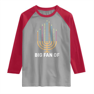 Hanukkah Human Rights Raglan Shirt Big Fan Of Democracy Immigrants And Refugees TS11 Sport Gray Red Print Your Wear