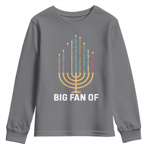 Hanukkah Human Rights Youth Sweatshirt Big Fan Of Democracy Immigrants And Refugees TS11 Charcoal Print Your Wear