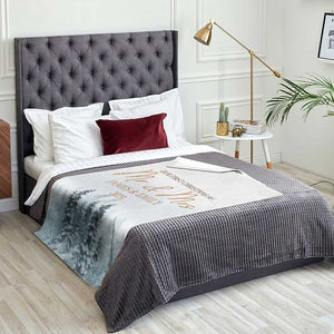 Personalized First Christmas As Mr & Mrs Throw Blanket Custom Name Couple TS11 Print Your Wear