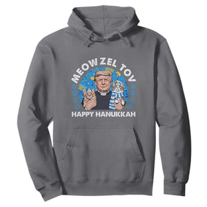 Funny Trump Cat Hanukkah Hoodie Meowzel Tov Happy Hanukkah David Stars TS11 Charcoal Print Your Wear