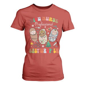 Funny NICU Nurse Christmas T Shirt For Women Professional Baby Wrapper TS11 Red Print Your Wear