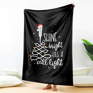 Funny Christmas Nurse Throw Blanket Shine Bright Like A Call Light Led Lights TS11 Print Your Wear