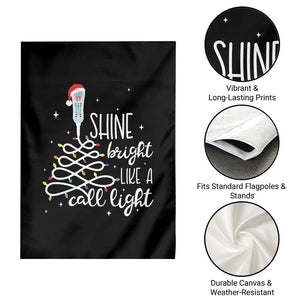 Funny Christmas Nurse Garden Flag Shine Bright Like A Call Light Led Lights TS11 Print Your Wear