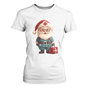 Funny Christmas Santa Doctor Medical T Shirt For Women TS11 White Print Your Wear