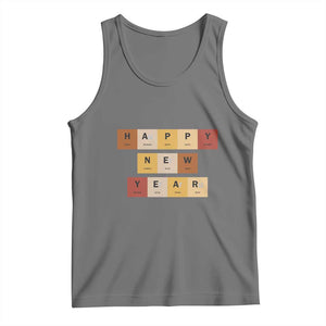Funny Happy New Year Periodic Table Elements Tank Top Chemistry Teacher Student TS11 Black Heather Print Your Wear