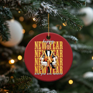 Funny Trump Happy New Year New America 2025 Christmas Ornament TS11 Print Your Wear