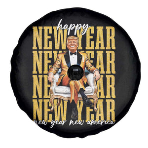 Funny Trump Happy New Year New America 2025 Spare Tire Cover TS11 Print Your Wear