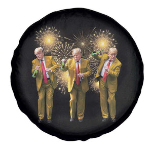 Funny Trump Dance Happy New Year 2025 Spare Tire Cover Fireworks TS11 Print Your Wear