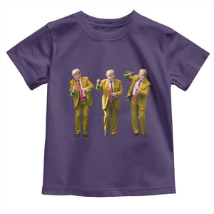 Funny Trump Dance Happy New Year 2025 Toddler T Shirt TS11 Purple Print Your Wear