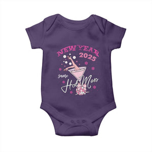 Funny New Year 2025 Same Hot Mess Baby Onesie New Year's Eve Party Coquette Champagne Glass TS11 Purple Print Your Wear