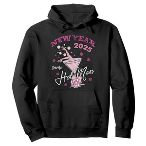 Funny New Year 2025 Same Hot Mess Hoodie New Year's Eve Party Coquette Champagne Glass TS11 Black Print Your Wear