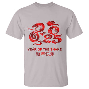 Year Of The Snake Lunar Chinese New Year 2025 T Shirt TS11 Ice Gray Print Your Wear