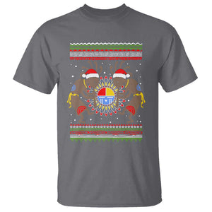 Funny Christmas Native American T Shirt Santa Kokopeli Medicine Wheel TS11 Charcoal Print Your Wear