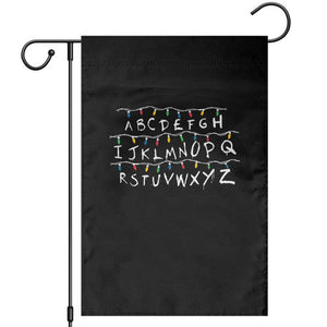 Funny Stranger Christmas Garden Flag Alphabet Xmas Lights Movie TS11 Black Print Your Wear