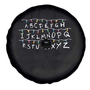 Funny Stranger Christmas Spare Tire Cover Alphabet Xmas Lights Movie TS11 Print Your Wear
