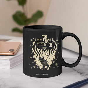 Funny Stranger Christmas Coffee Mug Heavy Metal Santa Upside Down TS11 Print Your Wear