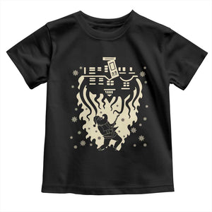 Funny Stranger Christmas Toddler T Shirt Heavy Metal Santa Upside Down TS11 Black Print Your Wear