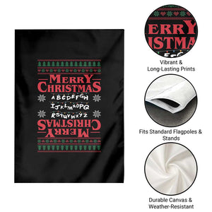 Funny Stranger Xmas Garden Flag Merry Christmas Alphabet Neon Lights Movie TS11 Print Your Wear