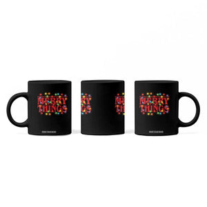 Funny Stranger Christmas Coffee Mug Merry Things Xmas Movie Neon Lights TS11 Print Your Wear