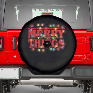 Funny Stranger Christmas Spare Tire Cover Merry Things Xmas Movie Neon Lights TS11 Black Print Your Wear