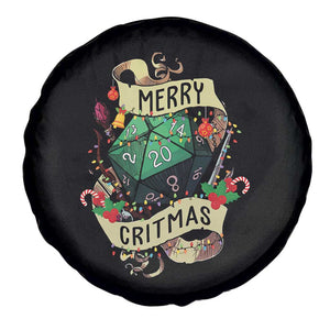 Funny Christmas Tabletop RPG Spare Tire Cover Merry Critmas D20 RPG Gamer Gaming TS11 Print Your Wear