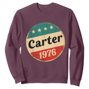 Jimmy Carter Supporter Sweatshirt 39th President U.S Presidential Election 1976 TS11 Maroon Print Your Wear