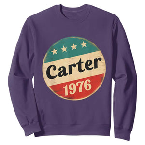Jimmy Carter Supporter Sweatshirt 39th President U.S Presidential Election 1976 TS11 Purple Print Your Wear
