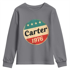 Jimmy Carter Supporter Youth Sweatshirt 39th President U.S Presidential Election 1976 TS11 Charcoal Print Your Wear