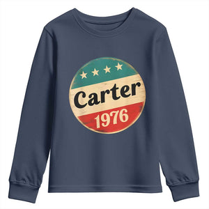 Jimmy Carter Supporter Youth Sweatshirt 39th President U.S Presidential Election 1976 TS11 Navy Print Your Wear