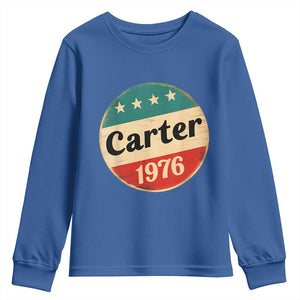 Jimmy Carter Supporter Youth Sweatshirt 39th President U.S Presidential Election 1976 TS11 Royal Blue Print Your Wear