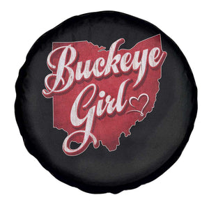 Funny Buckeye Girl Spare Tire Cover Red Map Of Ohio State TS11 Print Your Wear
