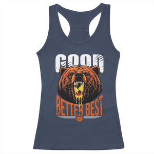 Funny Good Better Best Racerback Tank Top BR Eating Cheese CFB Football Fans TS11 Navy Print Your Wear