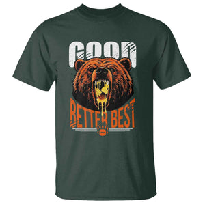 Funny Good Better Best T Shirt BR Eating Cheese CFB Football Fans TS11 Dark Forest Green Print Your Wear