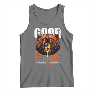 Funny Good Better Best Tank Top BR Eating Cheese CFB Football Fans TS11 Black Heather Print Your Wear