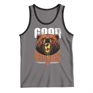 Funny Good Better Best Tank Top BR Eating Cheese CFB Football Fans TS11 Deep Heather Black Print Your Wear