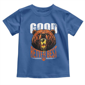 Funny Good Better Best Toddler T Shirt BR Eating Cheese CFB Football Fans TS11 Royal Blue Print Your Wear