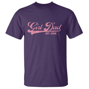 Girl Dad Est 2026 T Shirt Dad Of Girl 2026 Pink Baby Announcement TS11 Purple Print Your Wear