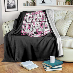 Girl Dad Throw Blanket Pink Camo Hunting Daddy Father's Day TS11 Print Your Wear
