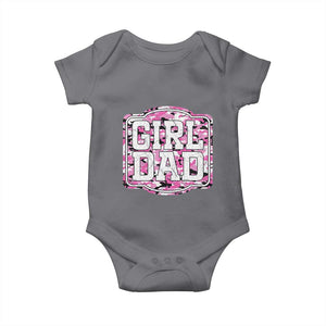 Girl Dad Baby Onesie Pink Camo Hunting Daddy Father's Day TS11 Charcoal Print Your Wear